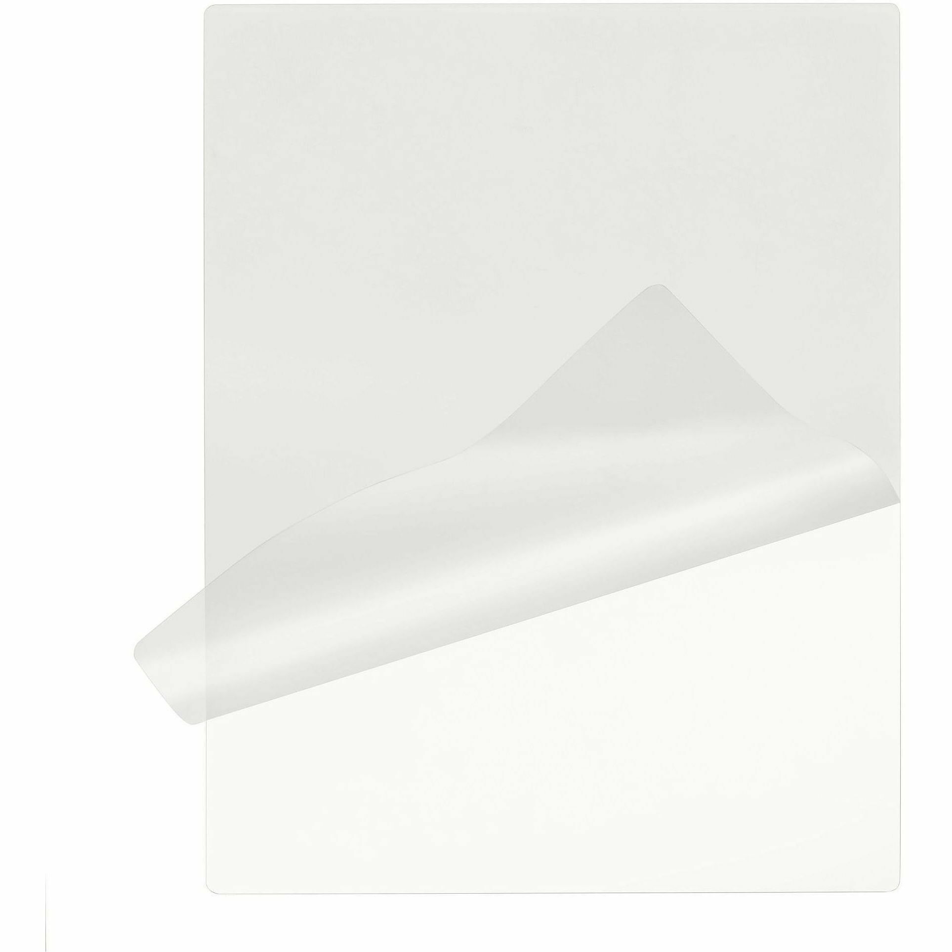 Business Source Letter Size Laminating Pouches - Sheet Size Supported: Letter 8.50" Width x 11" Length - Laminating Pouch/Sheet Size: 9" Width x 11.50" Length x 5 mil Thickness - for Photo, Document, ID Badge, Recipe - Pre-trimmed - Clear - 50 / Box