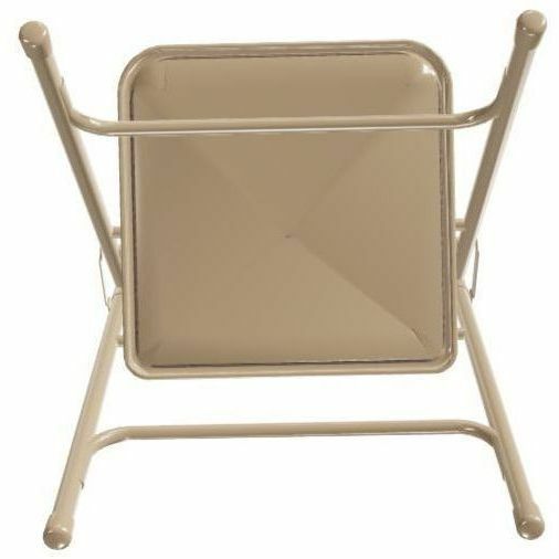 National Public Seating 2200 Series Folding Chair - Café Beige Seat Color - Fabric, High Density Foam (HDF) Seat Material - Café Beige Back Color - High Density Foam (HDF) Back Material - Beige Frame Color - Tubular Steel, Metal Frame Materi