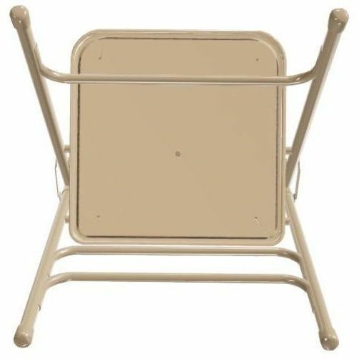 National Public Seating 2300 Series Folding Chair - Café Beige Seat Color - High Density Foam (HDF), Fabric Seat Material - Café Beige Back Color - High Density Foam (HDF) Back Material - Beige Frame Color - Tubular Steel Frame Material - Ca