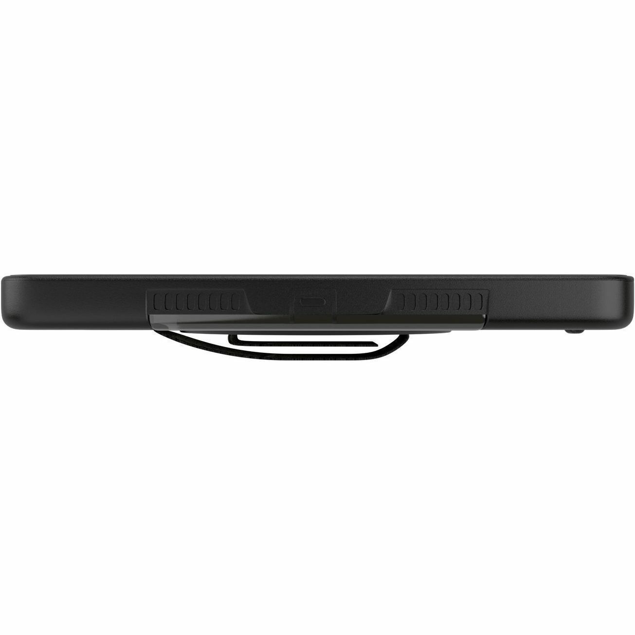 Black MAX Cases Extreme Shield folio case for iPad Pro 12 with hand strap and kickstand — bottom view