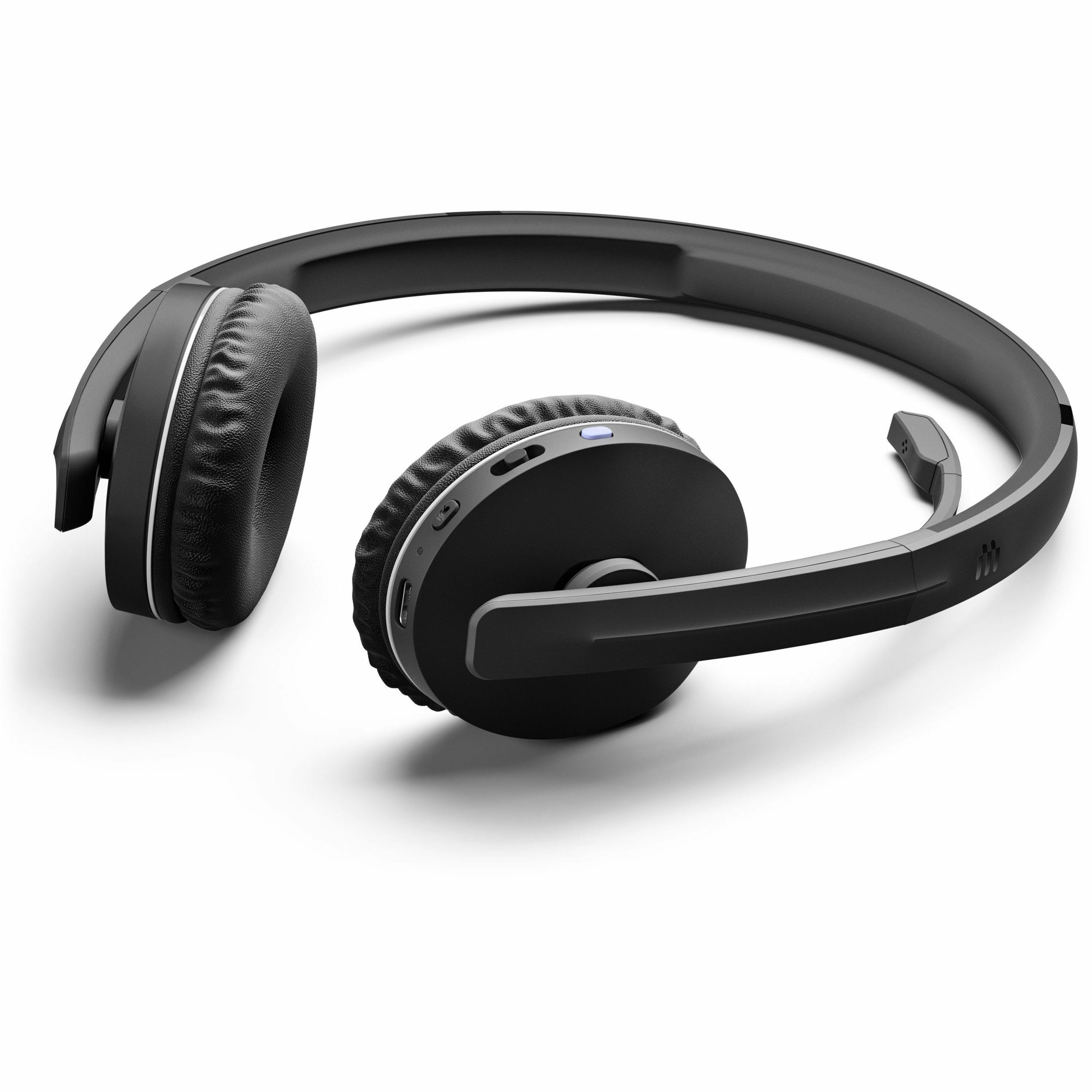 EPOS on-ear double-sided Bluetooth headset with USB dongle for unified communications — bottom view