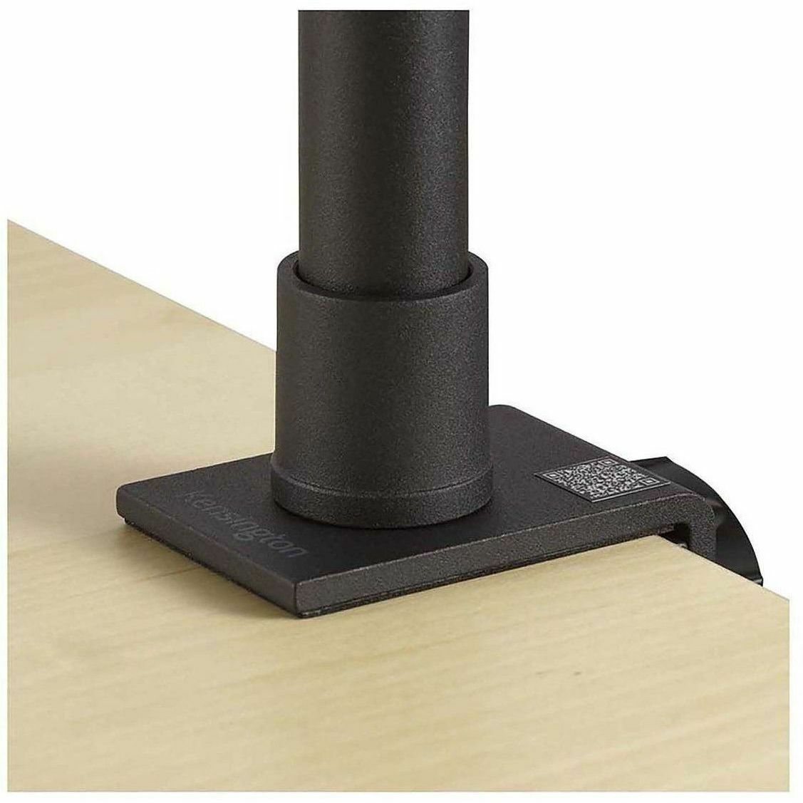 Kensington A1000 Clamp Mount for Microphone, Webcam, Lighting System, Telescope, Boom Arm - Black - Height Adjustable - 1 Each