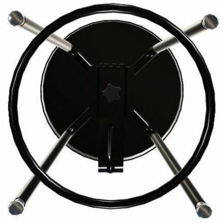 National Public Seating 6400 Series Heavy-Duty Padded Stools - Black Seat Color - Vinyl, Medium Density Fiber (MDF) Seat Material - Black Frame Color - Steel Frame Material - Four-legged Base - Black - Plush - 1 Each