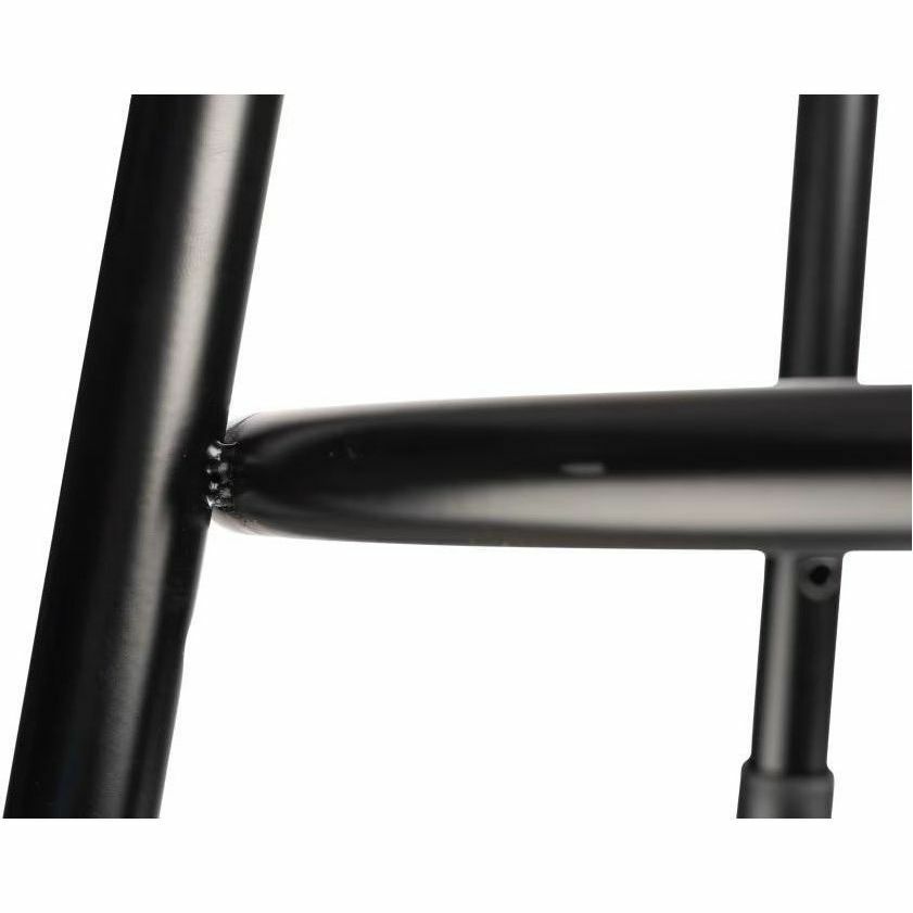 National Public Seating 6400 Series Heavy-Duty Padded Stools - Black Seat Color - Vinyl, Medium Density Fiber (MDF) Seat Material - Black Frame Color - Steel Frame Material - Four-legged Base - Black - Plush - 1 Each