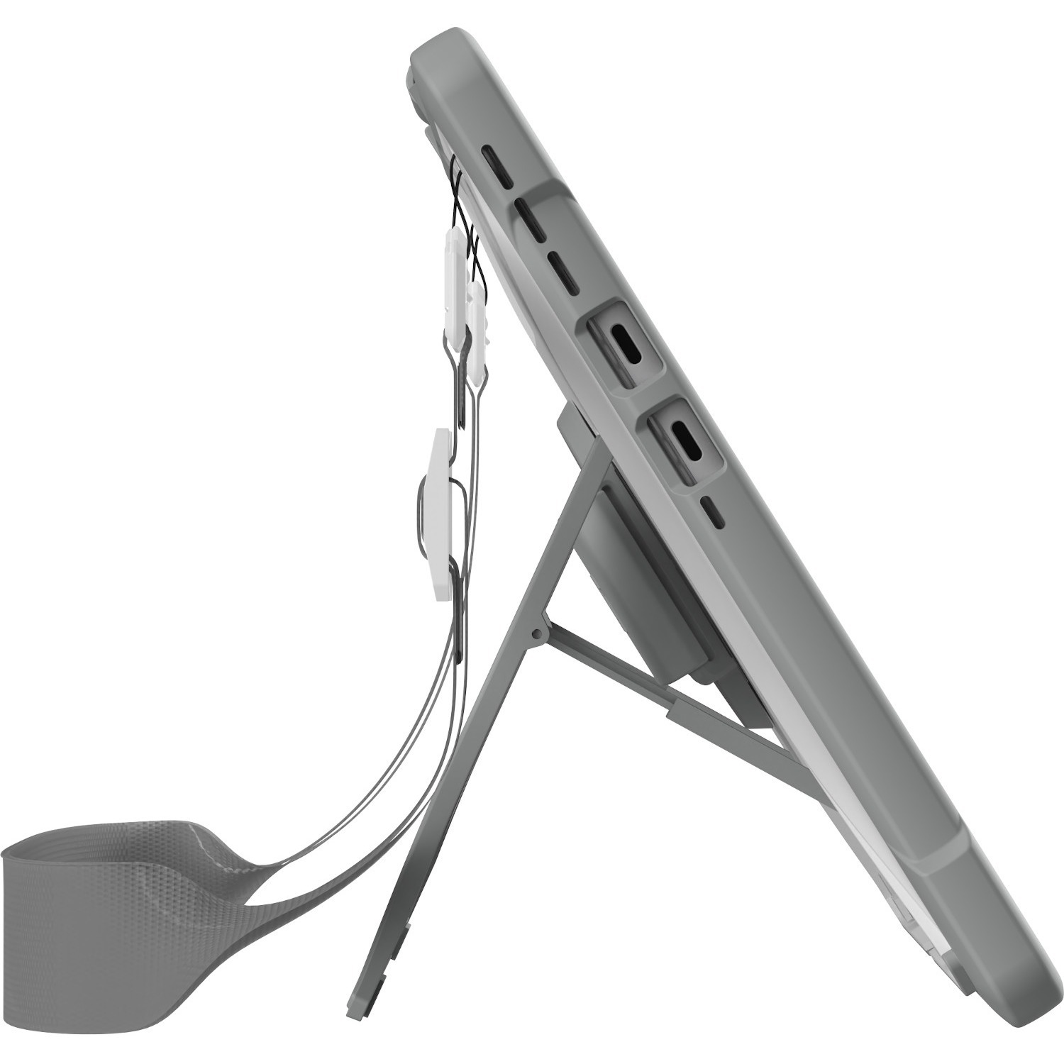 UAG Plasma Healthcare white and grey case for Microsoft Surface Pro 11, 10, and 9 — bottom view