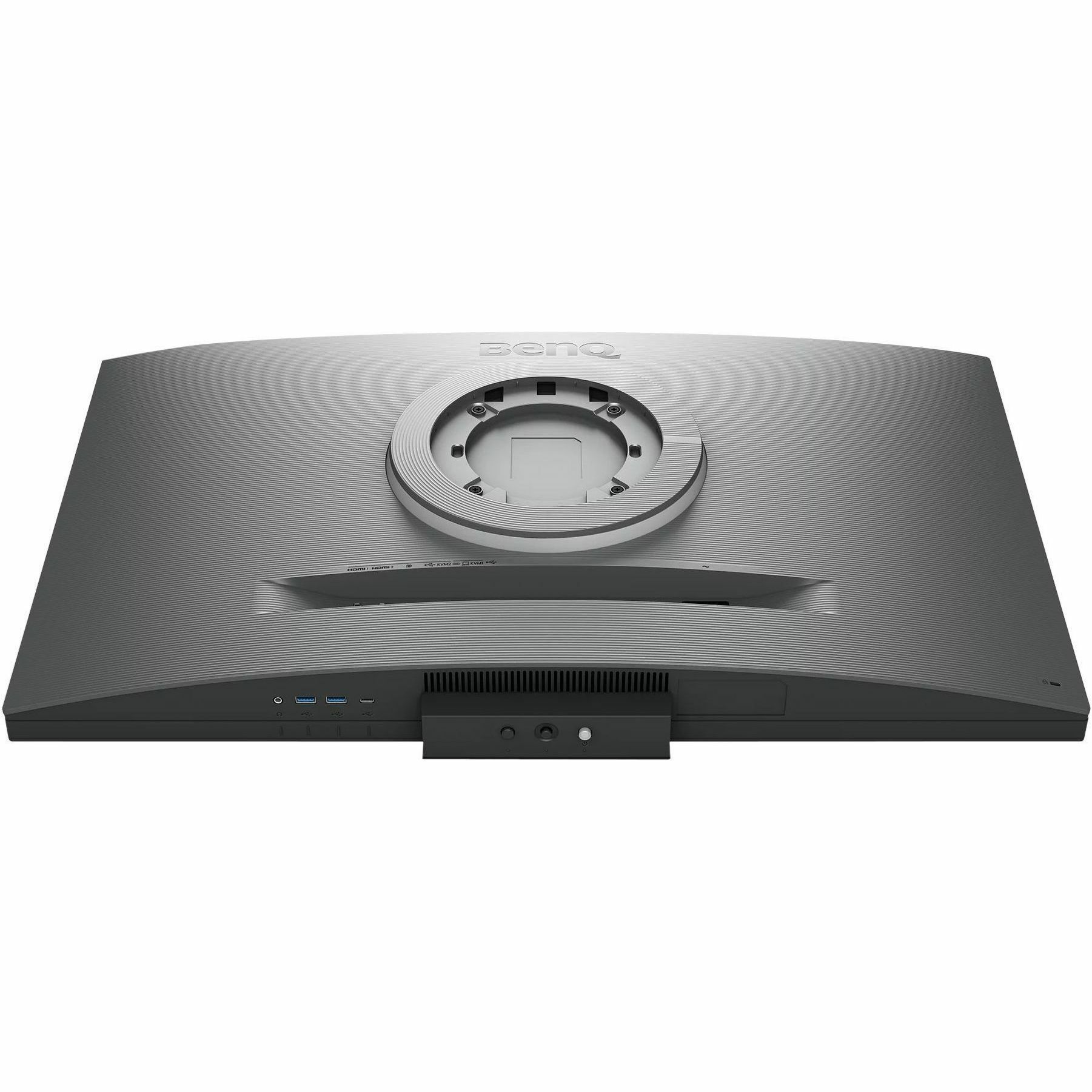 BenQ RD320U 32-inch 4K IPS monitor in metallic gray with adjustable stand and professional connectivity — bottom view