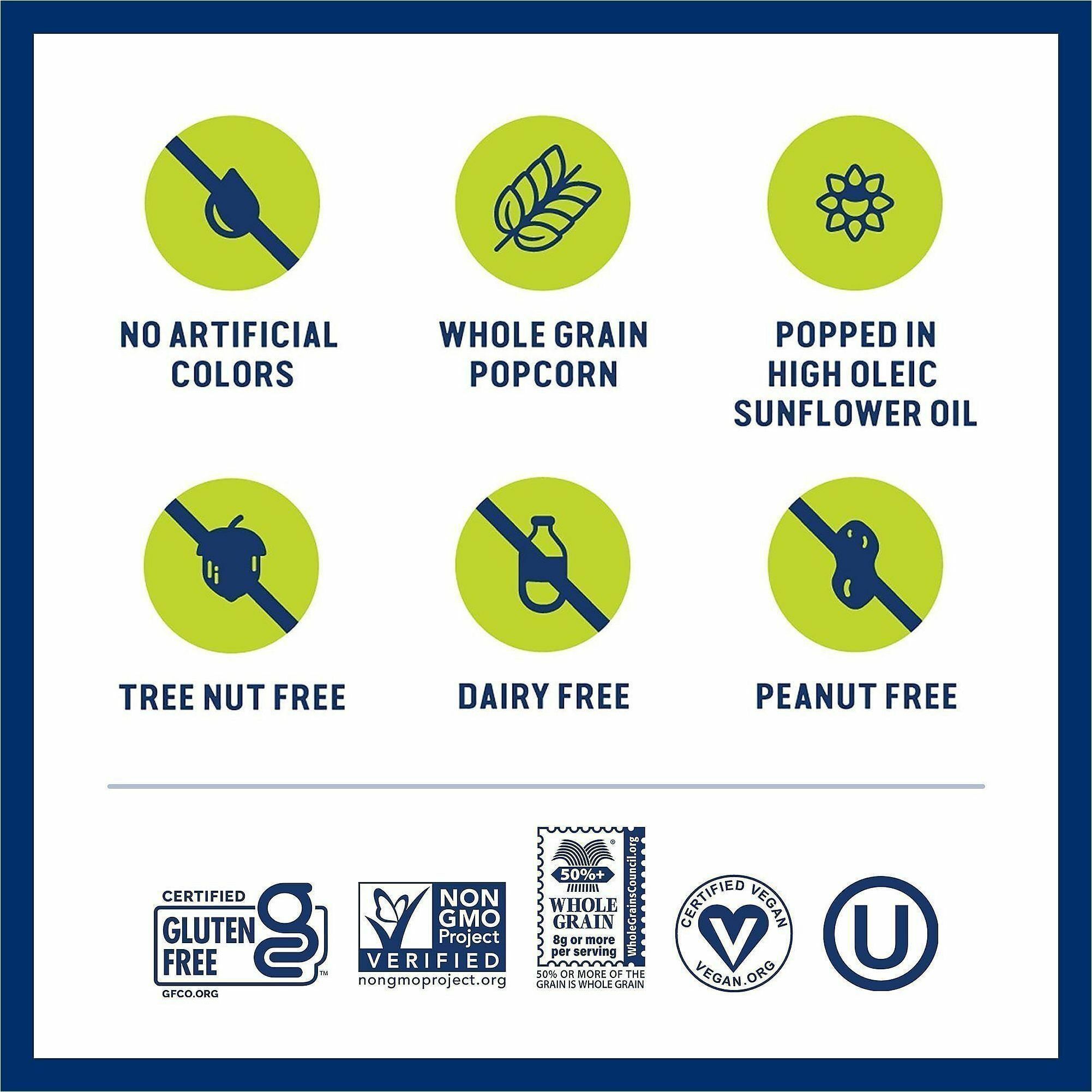 SkinnyPop Popcorn Variety Pack - Preservative-free - Assorted - 36/Bag - 1 / Carton