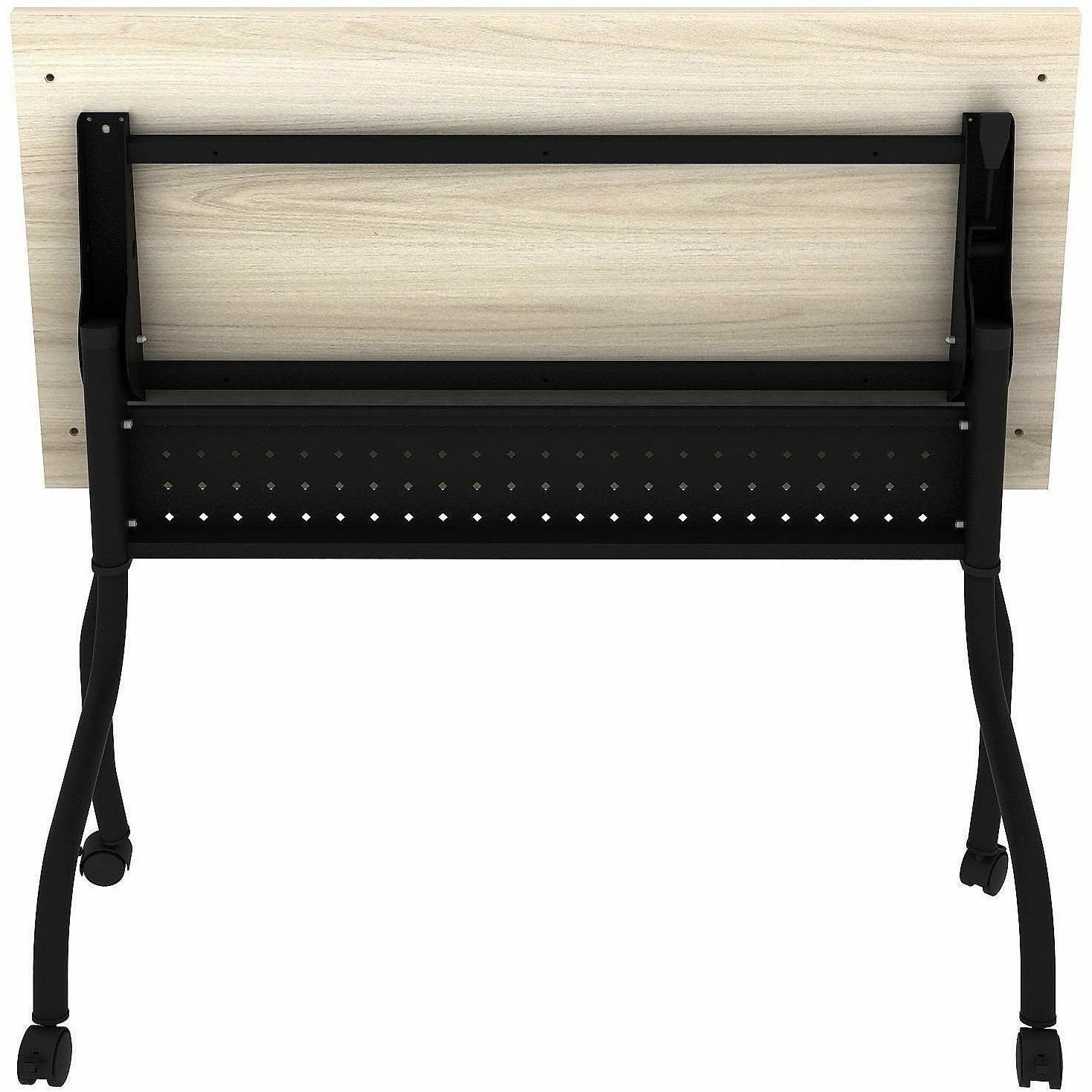 Lorell Modern Elm/Black Flip-Up Training Tables - Melamine Top - Black Four Leg Base - 4 Legs - 48" Table Top Width x 23.60" Table Top Depth - 29.50" Height - Training - Assembly Required - Modern Elm - Nylon - Melamine Top Material - Metal Base Material 