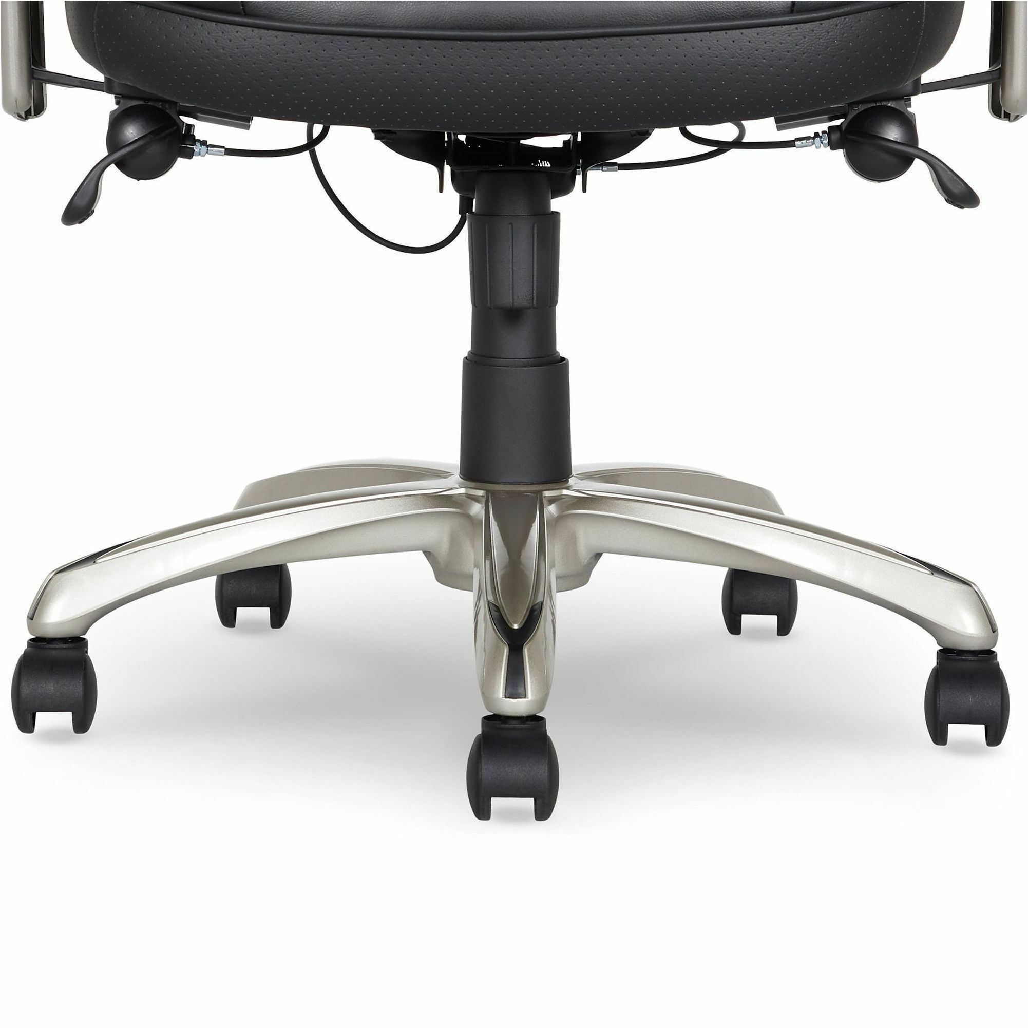 Serta Chair - Black Seat Color - Black Back Color - Mid Back - Black - MDF, Memory Foam, Bonded Leather - Armrest - 1 Each