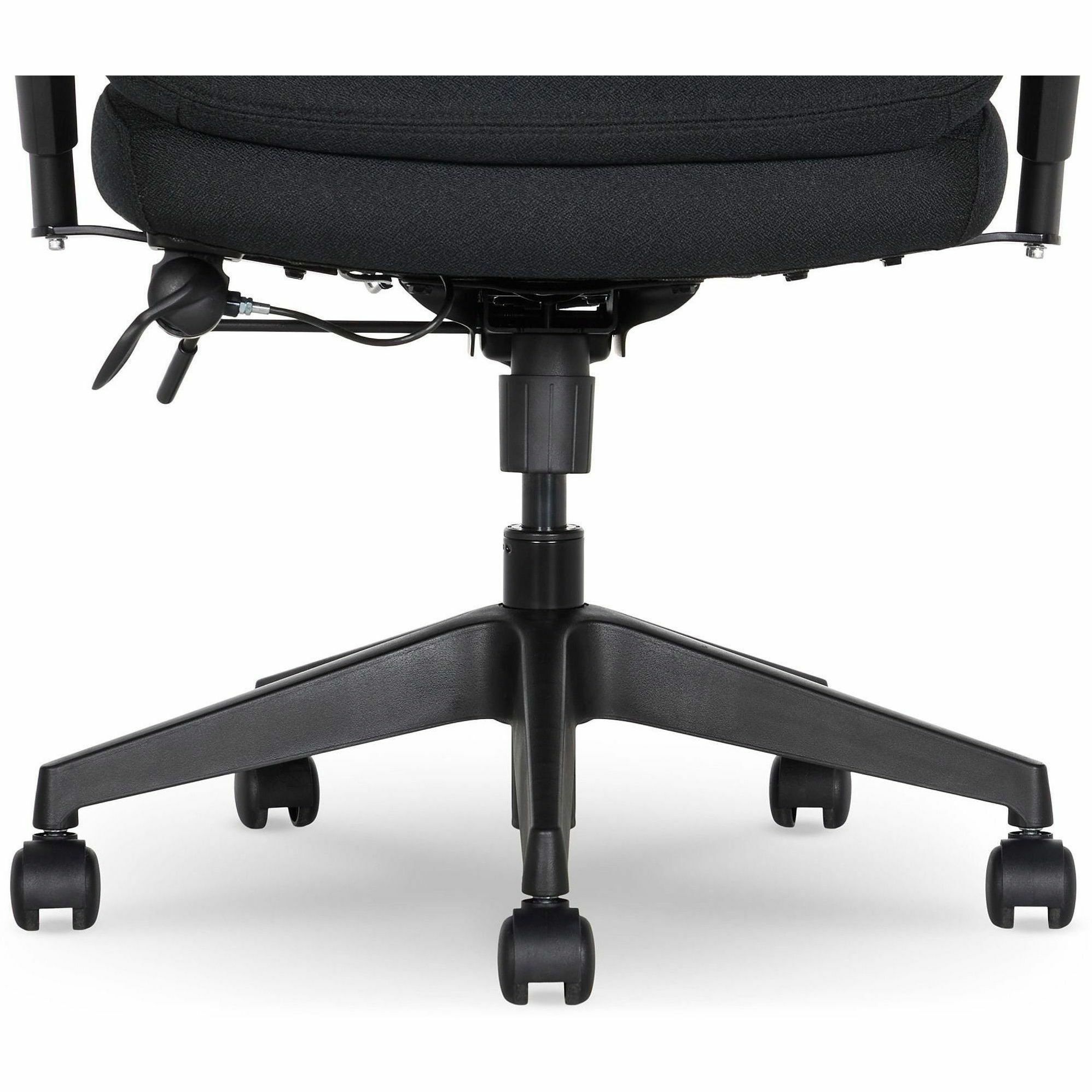 Serta Chair - 5-star Base - Black - Memory Foam, Fabric - Armrest - 1 Each