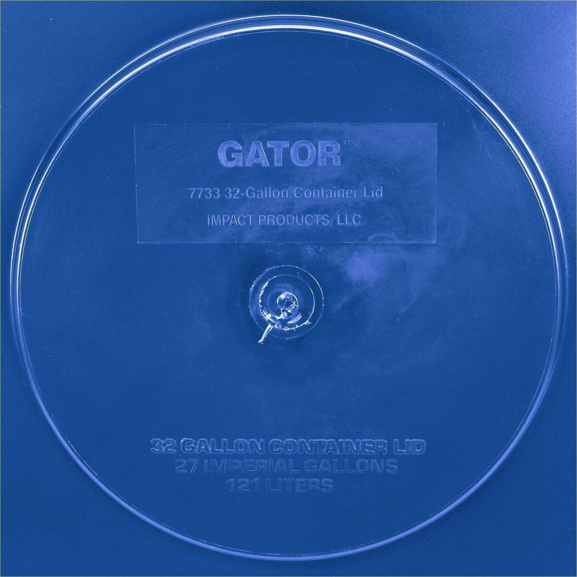 Genuine Joe Gator Trash Container Lid - Blue - 1 Carton