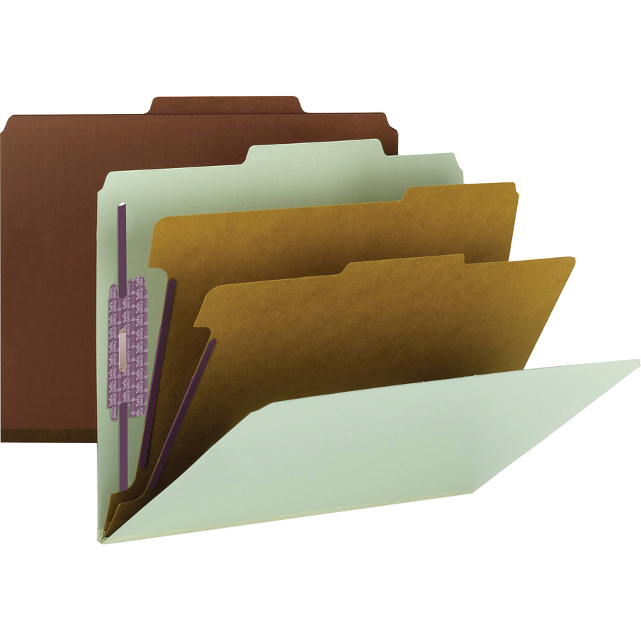 Smead Pressboard Classification Folders with SafeSHIELD® Coated ...