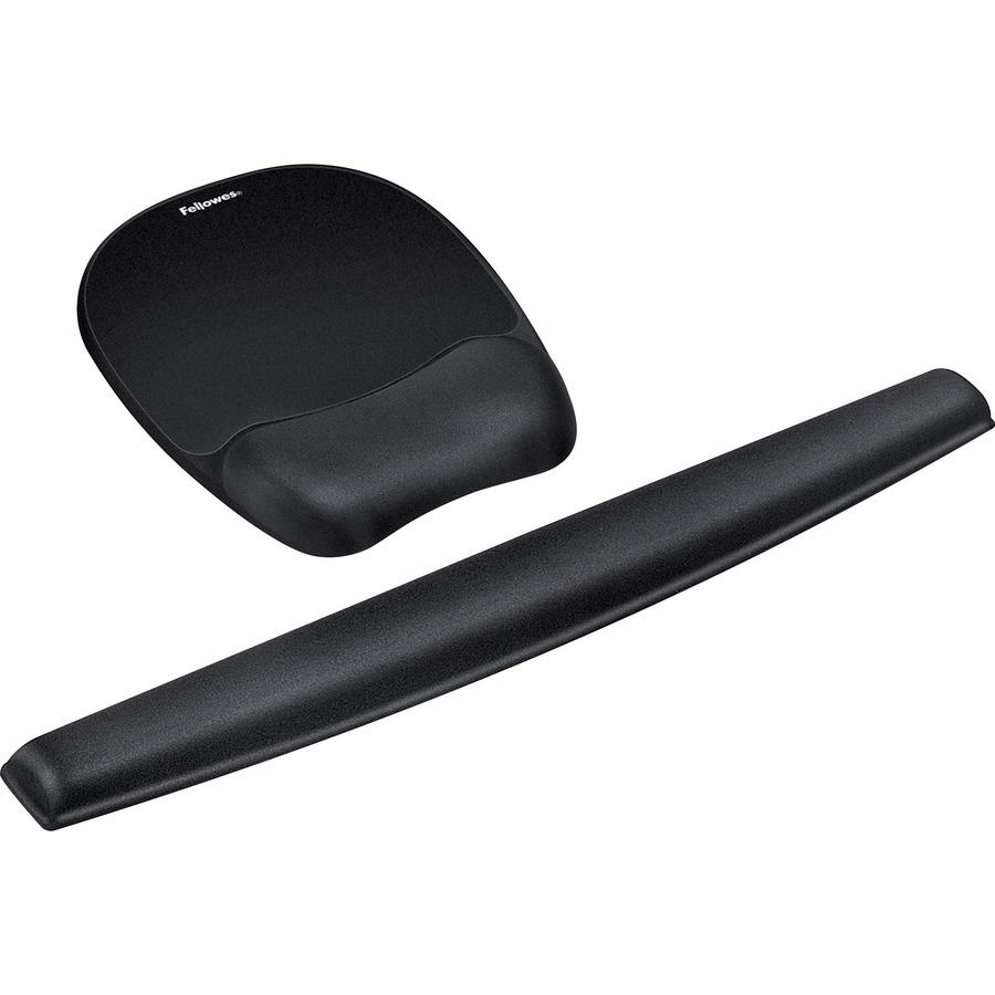 Fellowes&reg; Memory Foam Mouse Pad with Wrist Rest - Black (9176501)