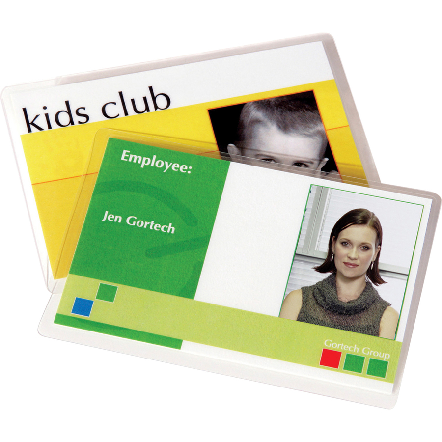 Picture of Fellowes Punched ID Card Glossy Thermal Laminating Pouches