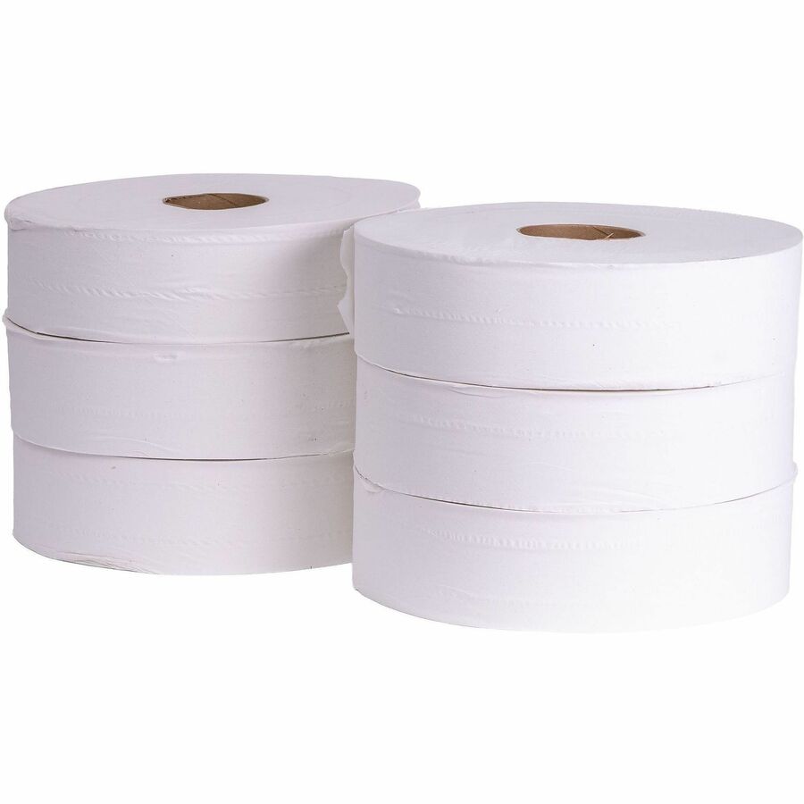 Picture of Jumbo Roll Toilet Tissue, 2-ply, 3 21/64" core, White, 6/Box, BX