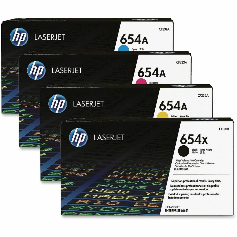HP 654A (CF333A) Original Laser Toner Cartridge - Single Pack - Magenta - 1 Each