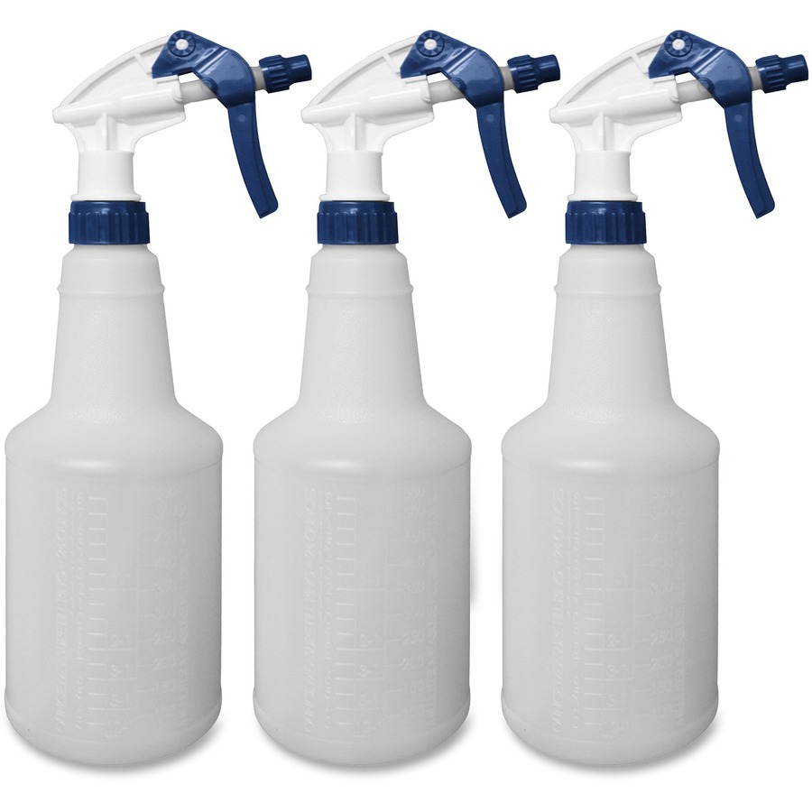 Impact Trigger Sprayer Bottle - 8.13" Hose - Adjustable Nozzle - 3/Pack - 32 / Carton