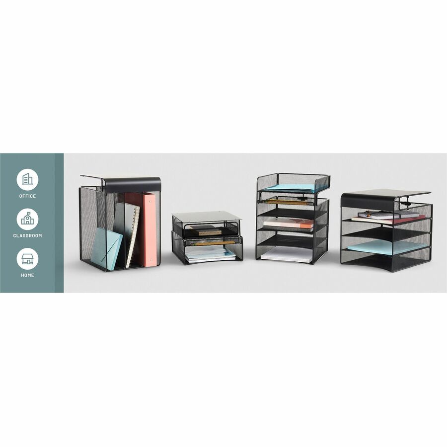 Safco Onyx Horizontal Hanging Desktop Storage