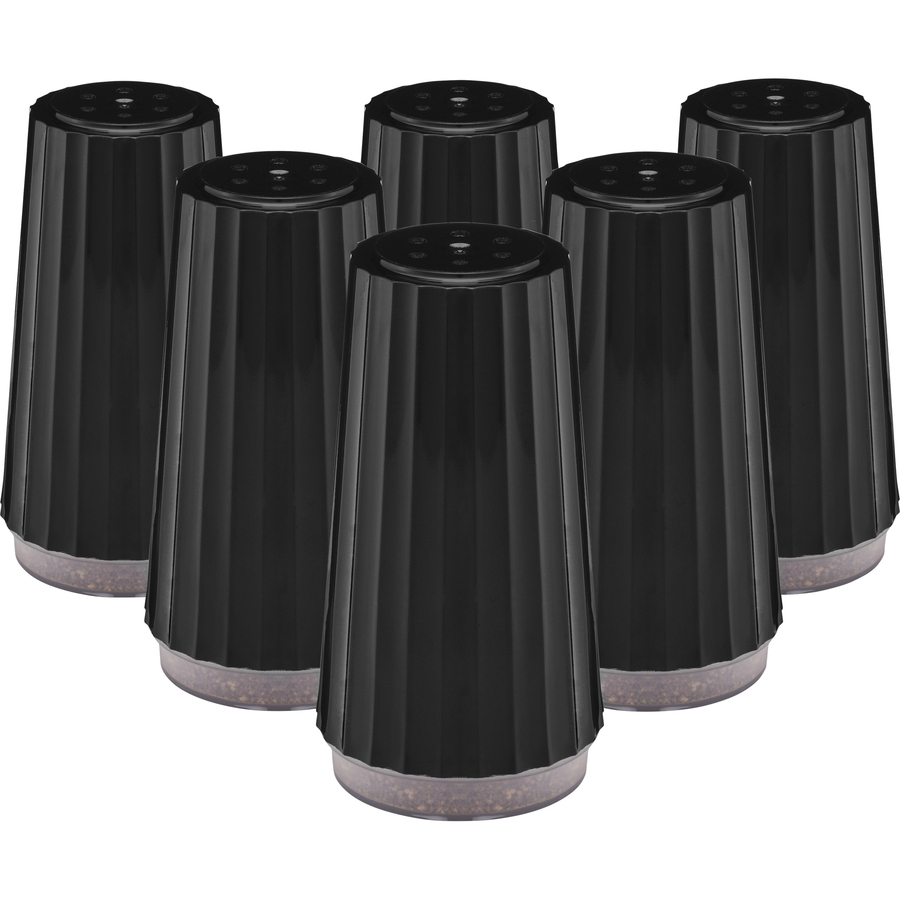 MKL15320 Diamond Crystal Classic Black Disposable Pepper Shakers, 1.5