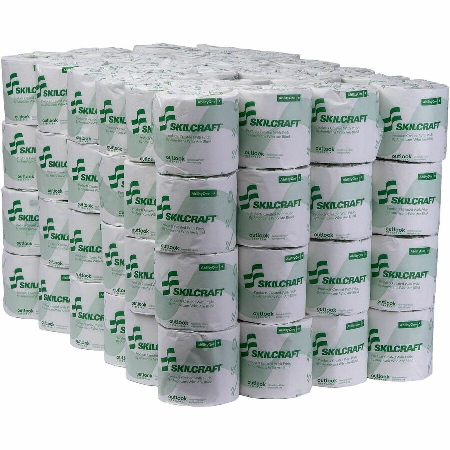 Picture of 2-ply PCF Toilet Tissue Roll, 500 sheets, 4 in x 3.75 in, White, Septic-safe, 96 CT