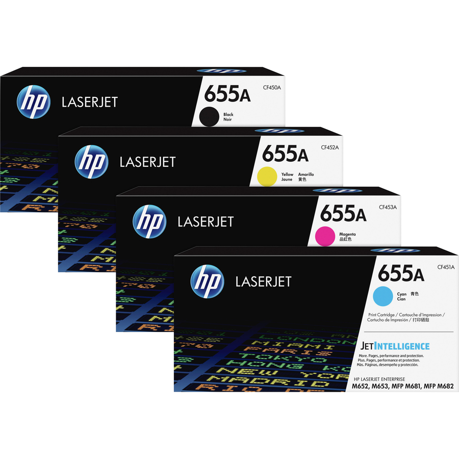 HP 655A (CF452A) Original Laser Toner Cartridge - Yellow - 1 Each - 10500 Pages