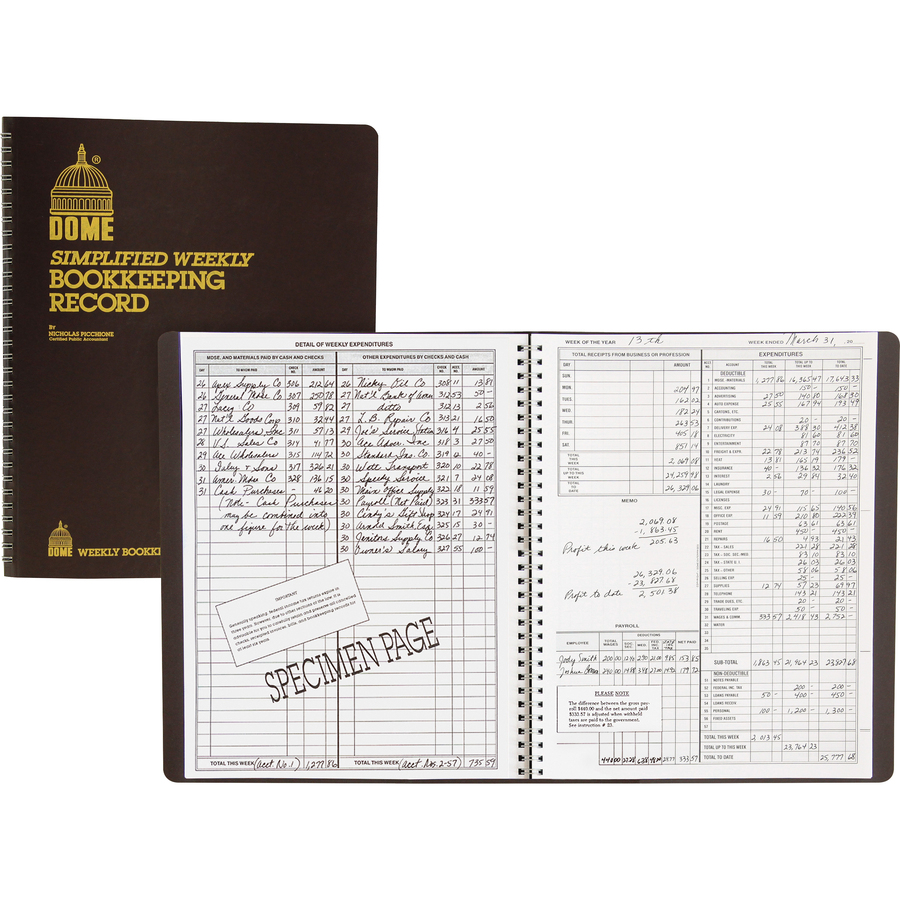 Picture of Dome Bookkeeping Record Book