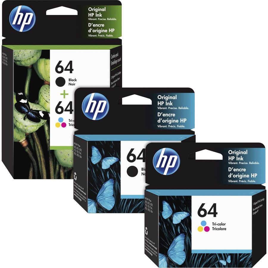 Hp 64 X4d92an Ink Cartridge Black Tri Color Fsioffice 1116