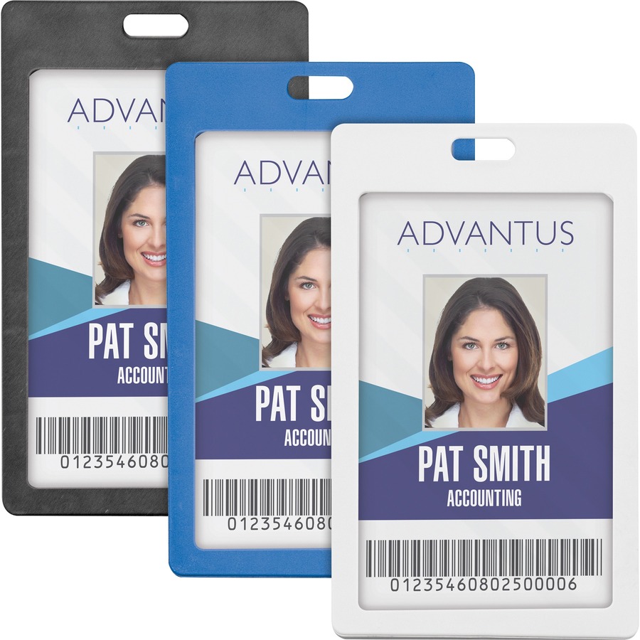 Advantus Vertical Rigid ID Badge Holder - Name Badge Holders | Advantus ...
