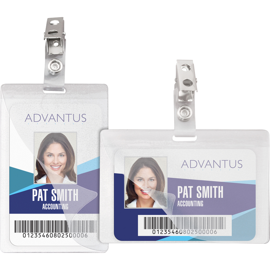 Advantus Strap Clip Self-laminating Badge Holders - Id Badges 