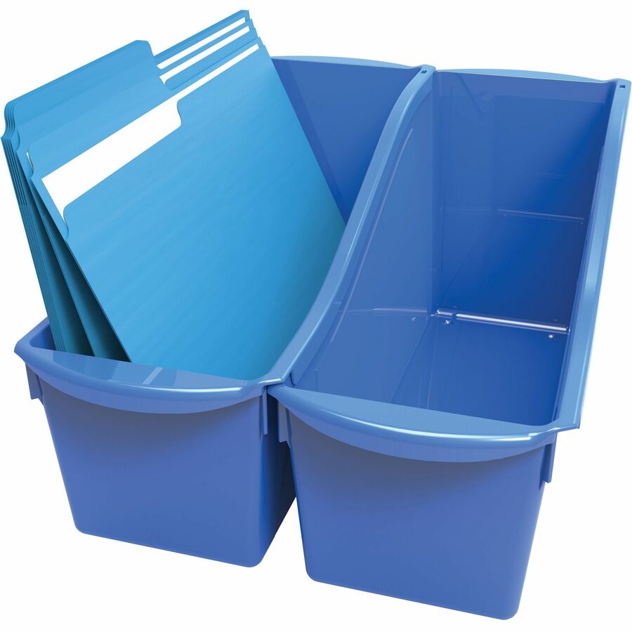 Storex Double XL Wide Book Bins