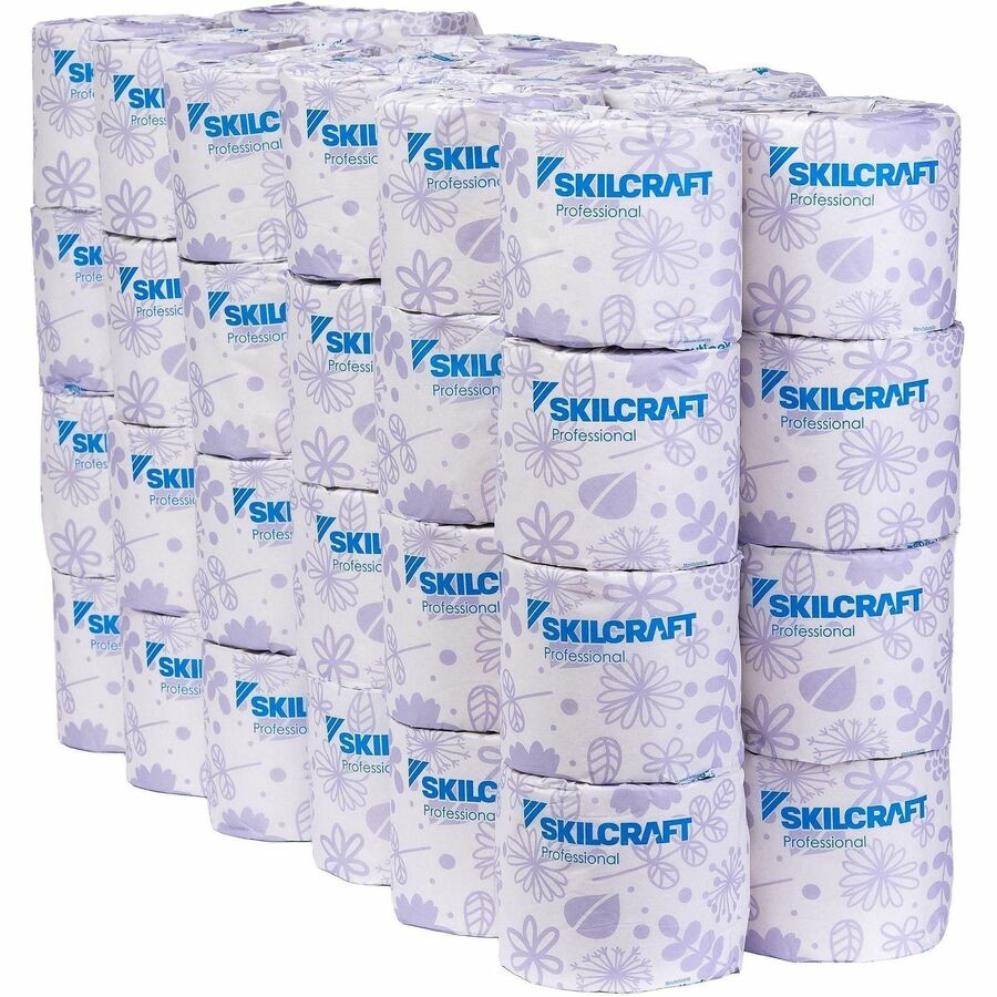 Picture of Toilet Tissue, 2-ply, 500 sheets per roll, 1.5" core, White, 48/Carton, 1 RL/CT
