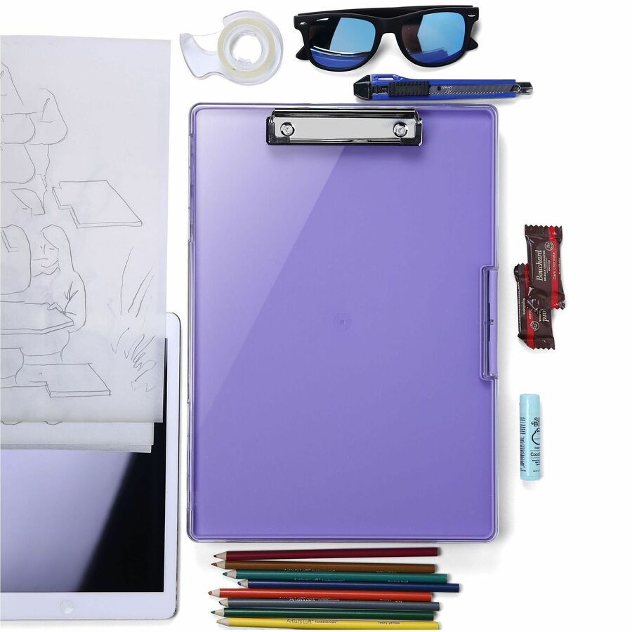 Officemate - Boîte de rangement avec pince