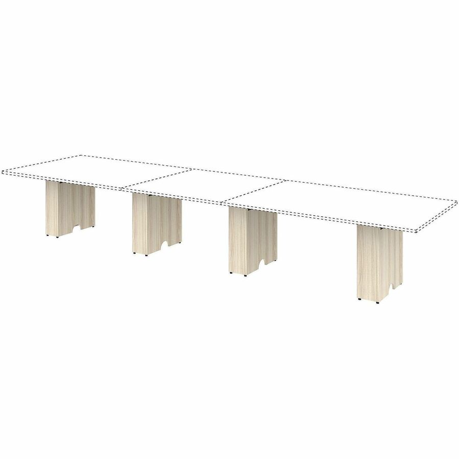 Lorell Essentials Modular Conference Tables - 28.5" Height x 23.6" Width x 7.9" Depth - Band Edge - Finish: Modern Elm - Modular, Eco-friendly - For Conference Table, Meeting, Office - 1 Each