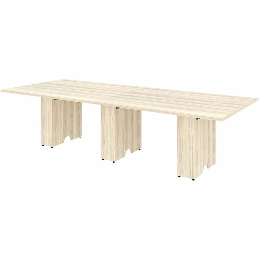 Lorell Essentials Modular Conference Tables - 1" Height x 59" Width x 47" Depth - Band Edge - Finish: Modern Elm - Laminate, Melamine Table Top - Modular, Eco-friendly - For Conference Table, Meeting, Office - 1 Each