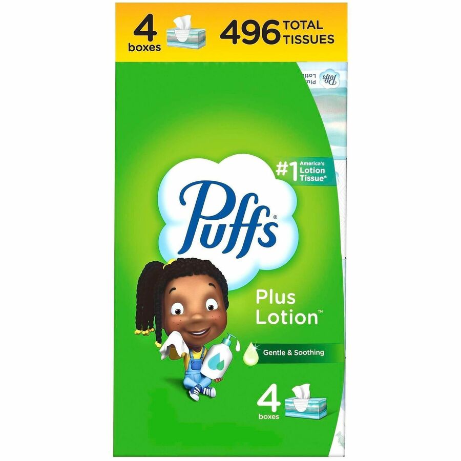 Puffs Plus Lotion Facial Tissue - White - 24 / Carton
