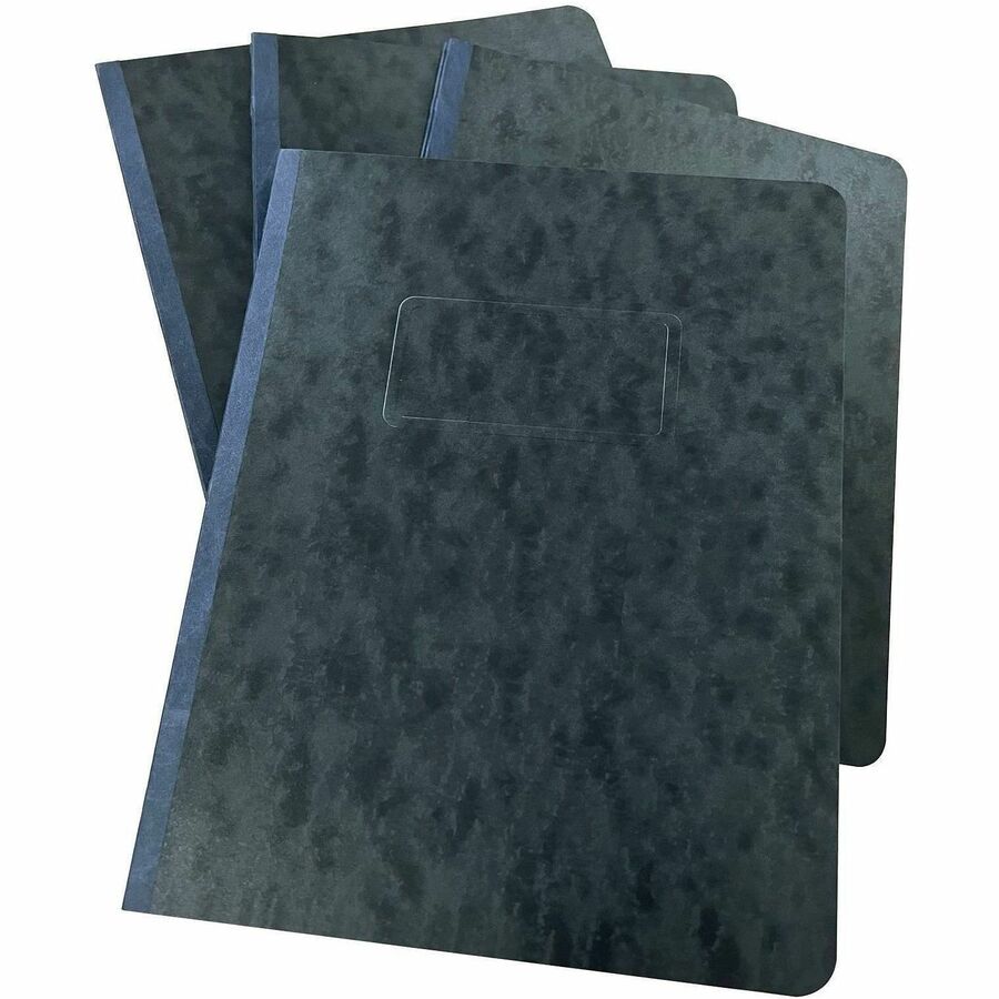 Business Source Letter Report Cover - 3" Folder Capacity - 8 1/2" x 11" - Black - 0% Recycled - 25 / Box