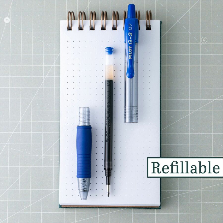 Pilot G2 Retractable Premium Gel Ink Roller Ball Pens Blue (Fine) : Office  Products 