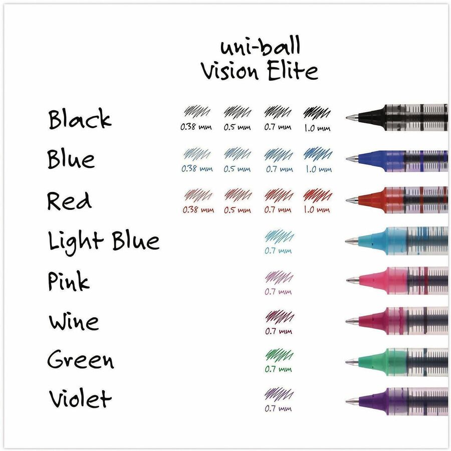 uniball Vision Fine Rollerball Pens