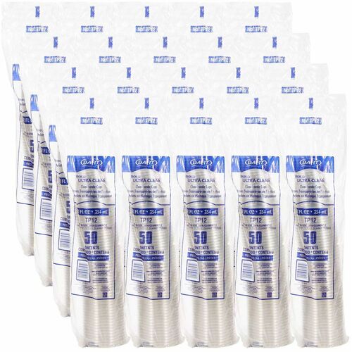 SOLO Cup Company Cold Cups, 12 oz Squat, PET Plastic, Clear, 50/Pack ...