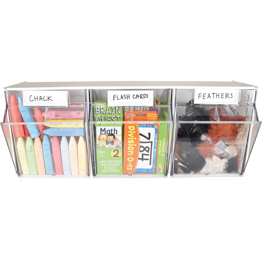 Deflecto Tilt Bin Interlocking Multi-Bin Storage Organizer