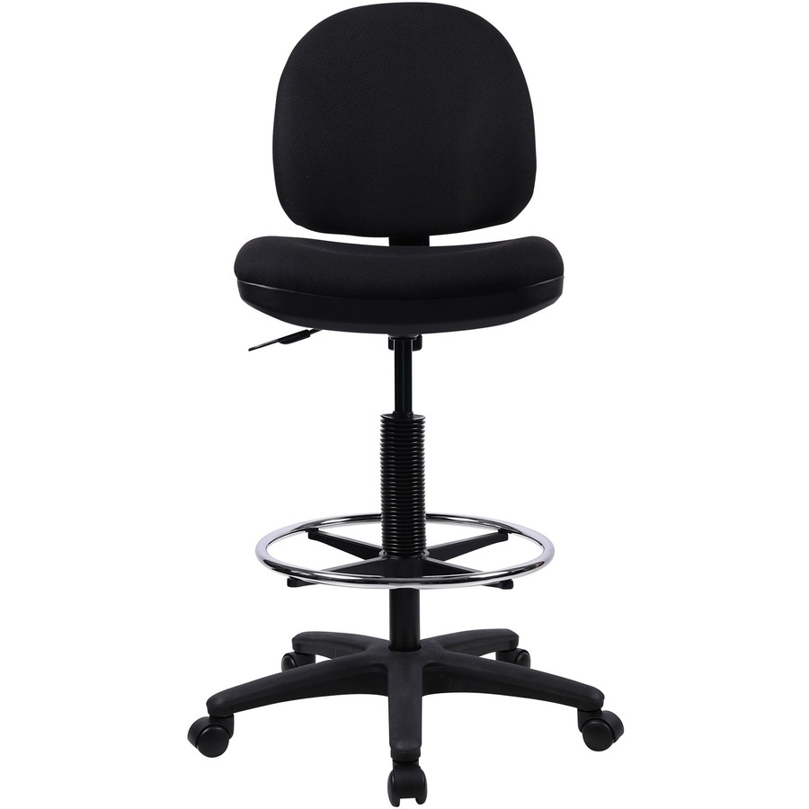 Lorell Classroom Adjustable Height Padded Mobile Task Chair Black