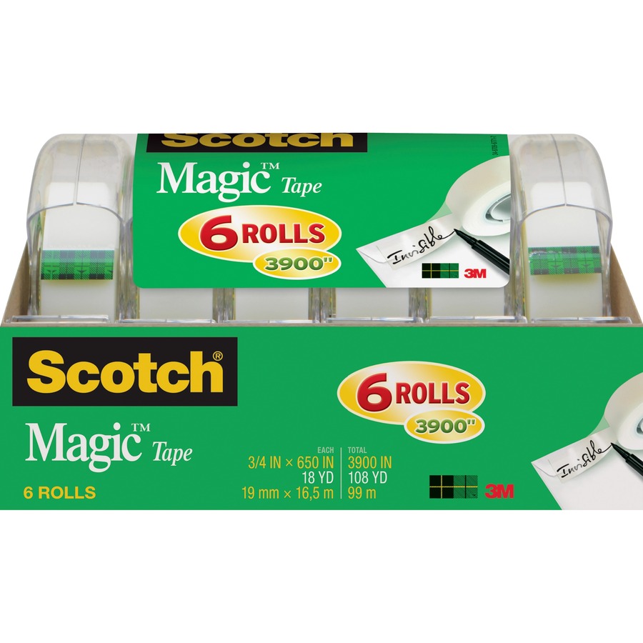Scotch Magic Tape Value Pack, 3/4 x 1000, 1 Core, Clear - 12/Pack