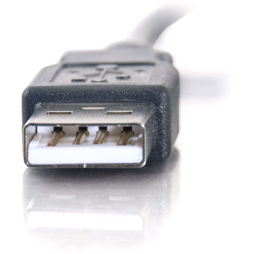 C2G 11in 4-Port USB Splitter - 3 USB A Ports and 1 USB Mini B Plug - USB 2.0 - Gray