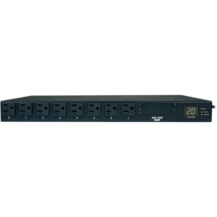 Tripp Lite by Eaton PDU 1.9kW Single-Phase Local Metered Automatic Transfer Switch PDU 2 120V L5-20P / 5-20P Inputs 16 5-15/20R Outputs 1U TAA