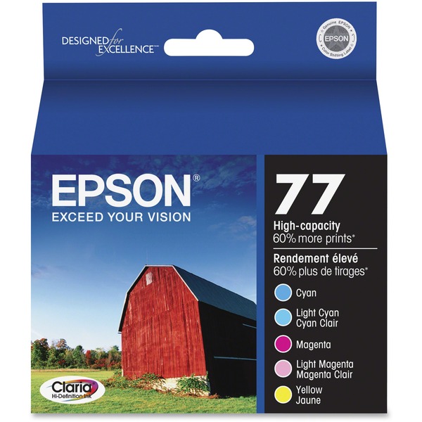 Epson 77 C/LC/M/LM/Y 5-Pack High-Capacity Ink Cartridge