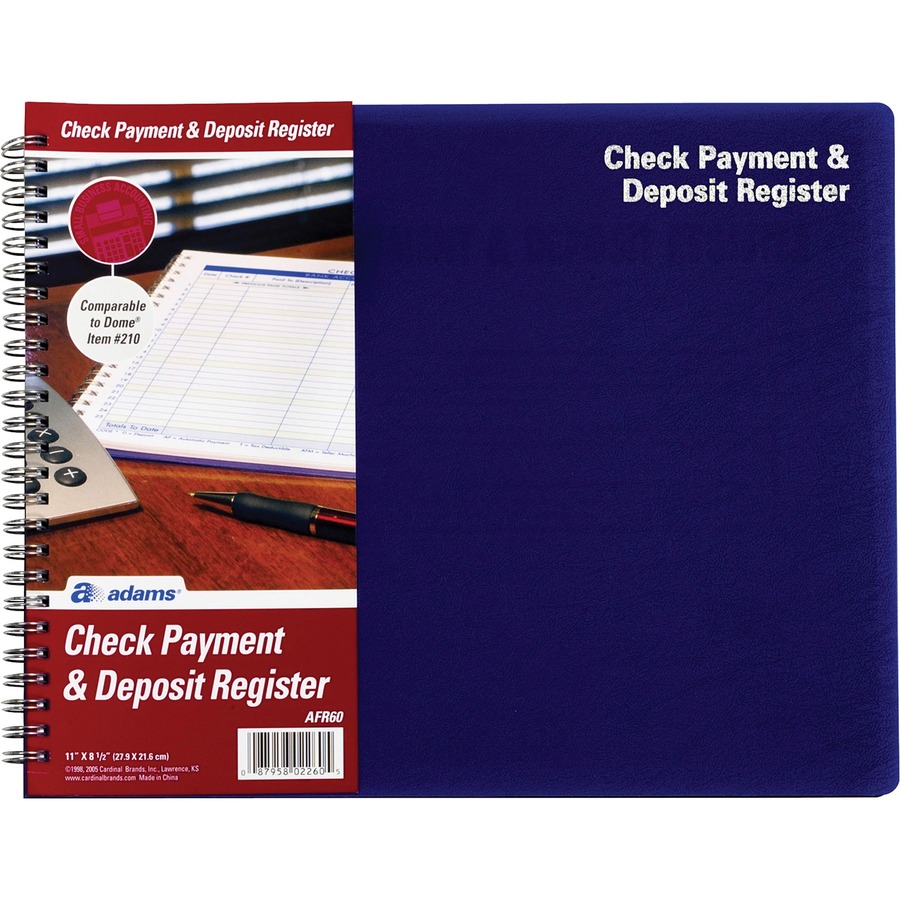 Picture of Adams Check Payment & Deposit Register