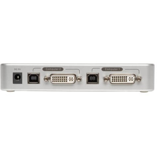 Tripp Lite by Eaton 2-Port DVI/USB KVM Switch with Audio and Cables - 2 x 1 - 2 x DVI-I Monitor