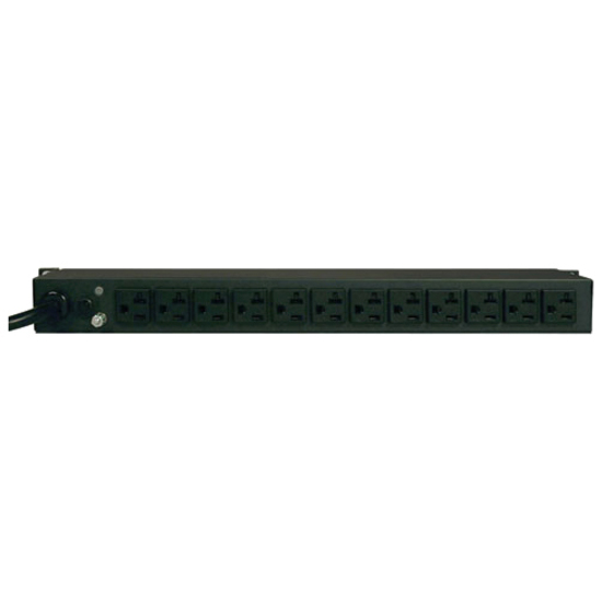 Tripp Lite by Eaton PDU 2.4kW Single-Phase Local Metered PDU 120V (12 5-15/20R) L5-20P / 5-20P 120V Input 15 ft. (4.57 m) Cord 1U Rack-Mount