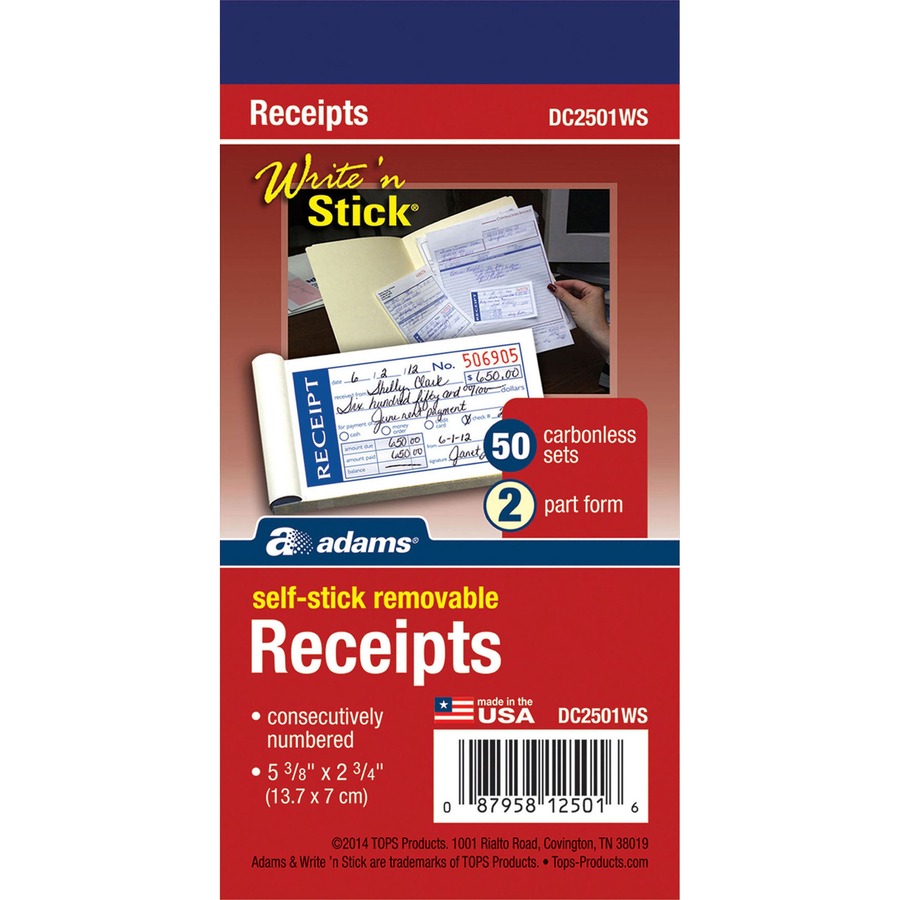 adams money receipt books