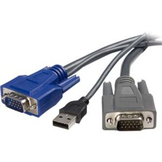 StarTech 2-in-1, USB/ VGA cable, 4 pin USB Type A, HD-15 (M), HD-15 (M), 6 ft, TAA